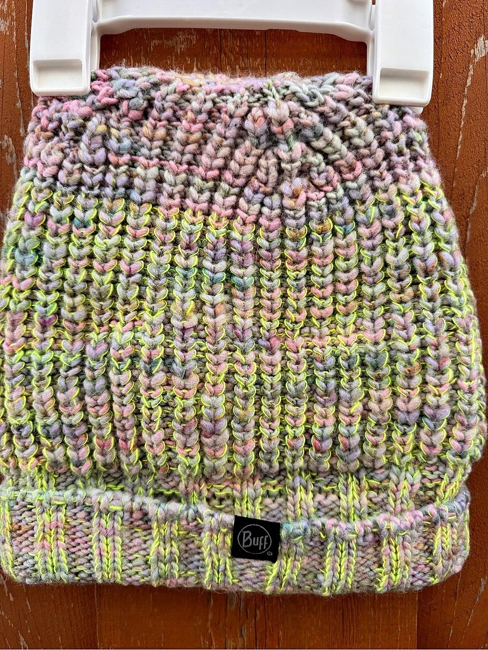 Buff Caryn Knitted & Polar Beanie Multicolor & Green